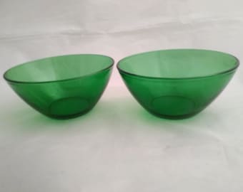 Vintage Salad Bowl Vtg Green Glass Salad Plate Soup Bowl French Cuisin Emerald Green Arcoroc France Dining Serving Home Living Dalasmaker Se
