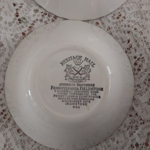 A set of 2 Heritage House that is a Pennsylvania Fieldhouse by Johnson Brothers, that are 6 wide swirled cereal or salad bowls. DWS 600 image 5