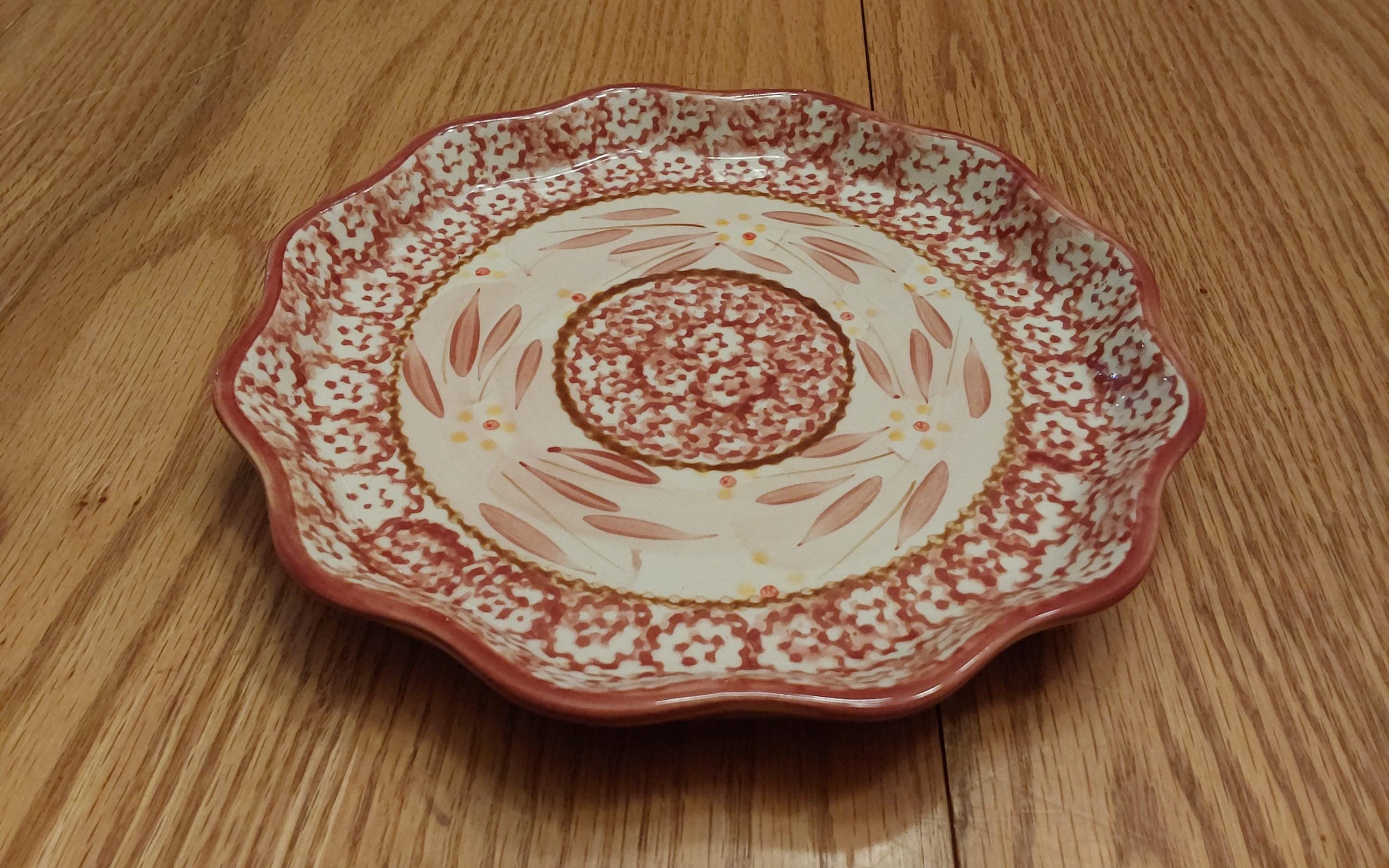 Temptations by Tara in the Old World Cranberry Red Pattern on an 8