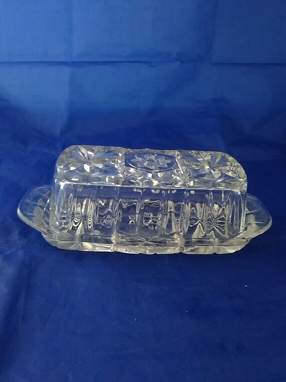 Anchor Hocking Clear glass oval butter dish Butter Dishes Home & Living