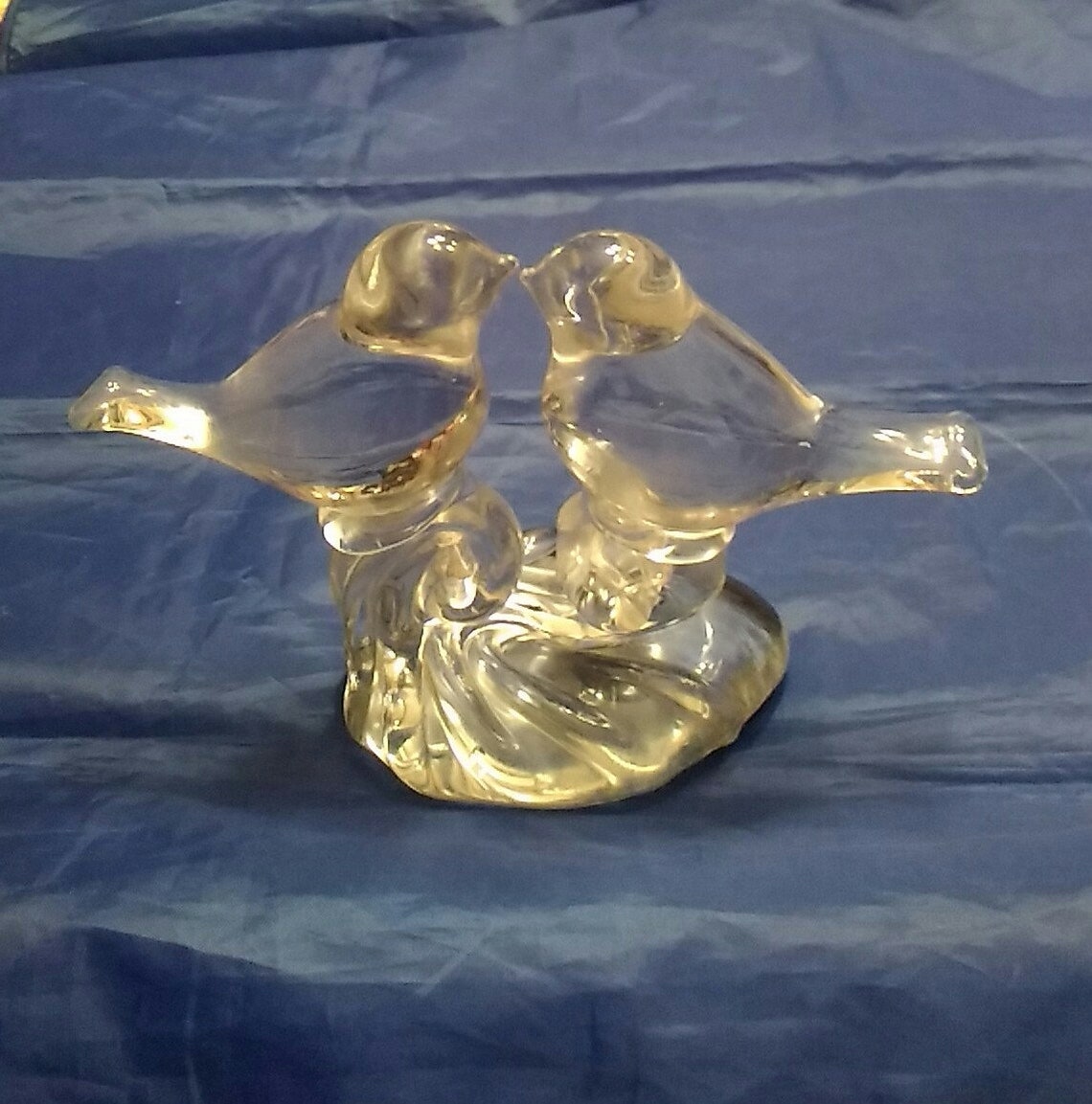 glass love birds figurines