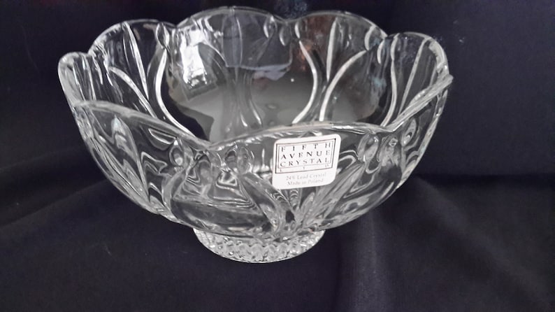 Fifth Avenue Crystal 3.25 tall bowl from Poland that is 6 wide Bowl 99