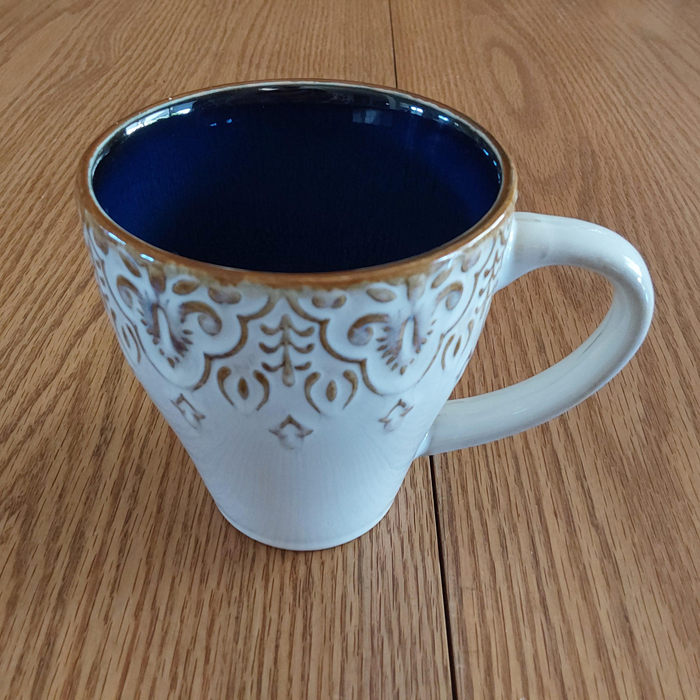 Off-white Heavy Stoneware 14 Oz Mug by American Atelier in an