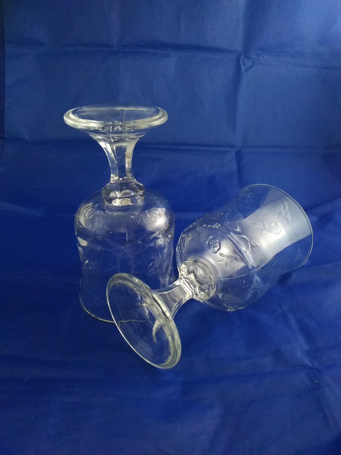 Set of 2 Savannah Clear Glass Goblets by Anchor Hocking. Bar Etsy