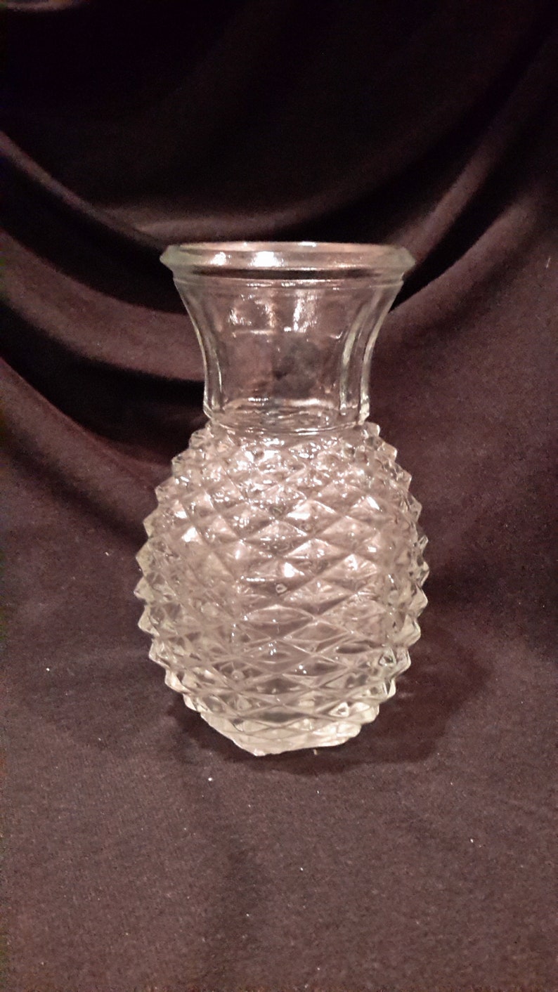 FTD clear glass pineapple vase. Vase Etsy