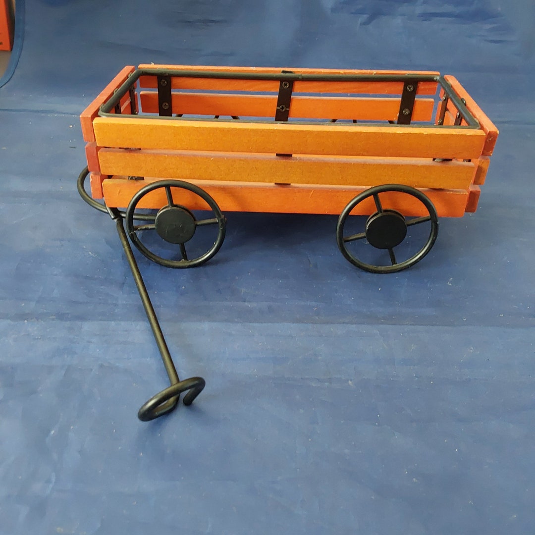 Replica of a Minature Wooden Wagon With Metal Axles Wheels & Etsy