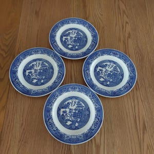 Blue Willow Plate 4 Inch - Etsy