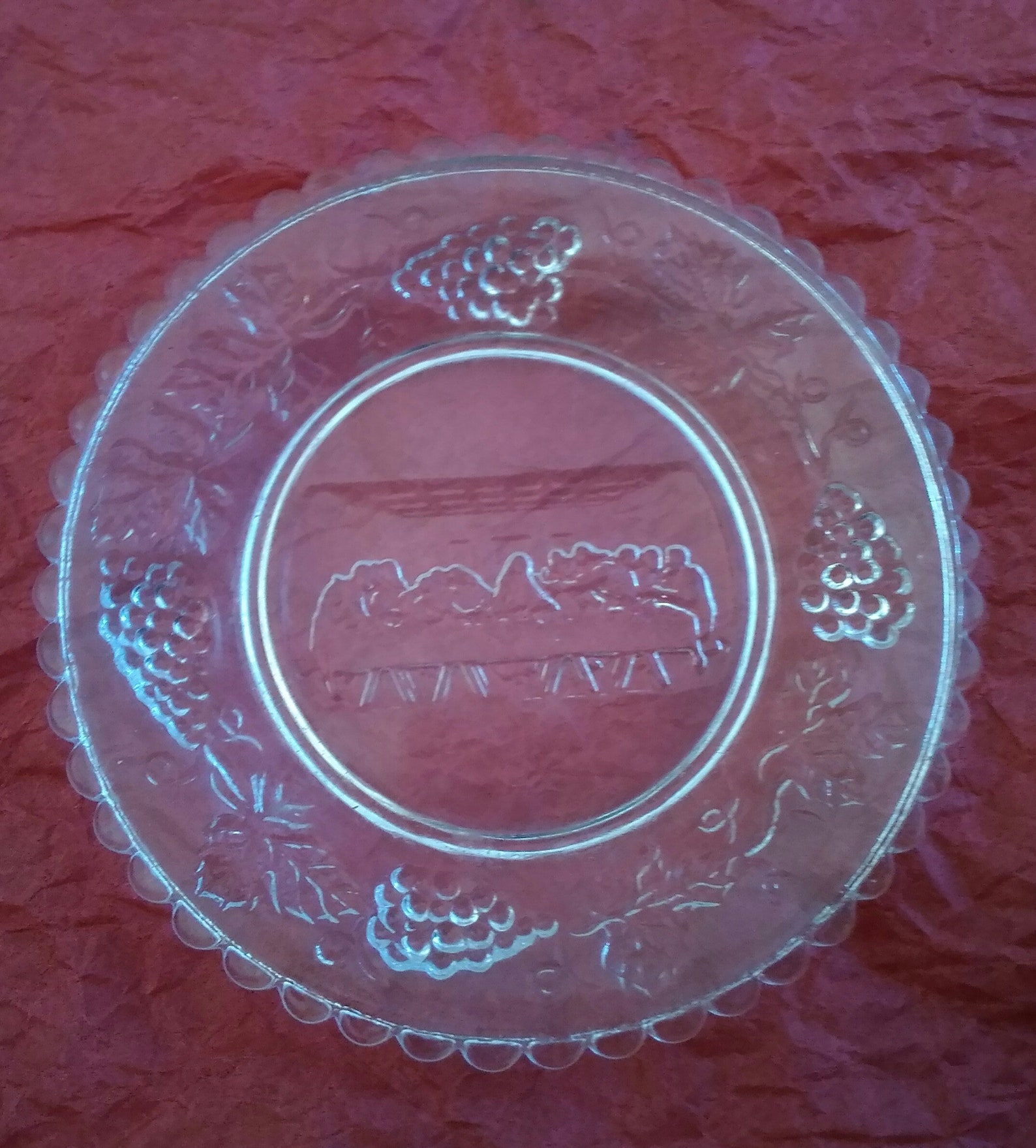 Mosser Glass Embossed Miniature Clear Glass Plate. Misc 344 Etsy