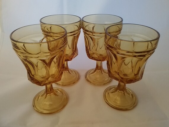 stemmed water goblets