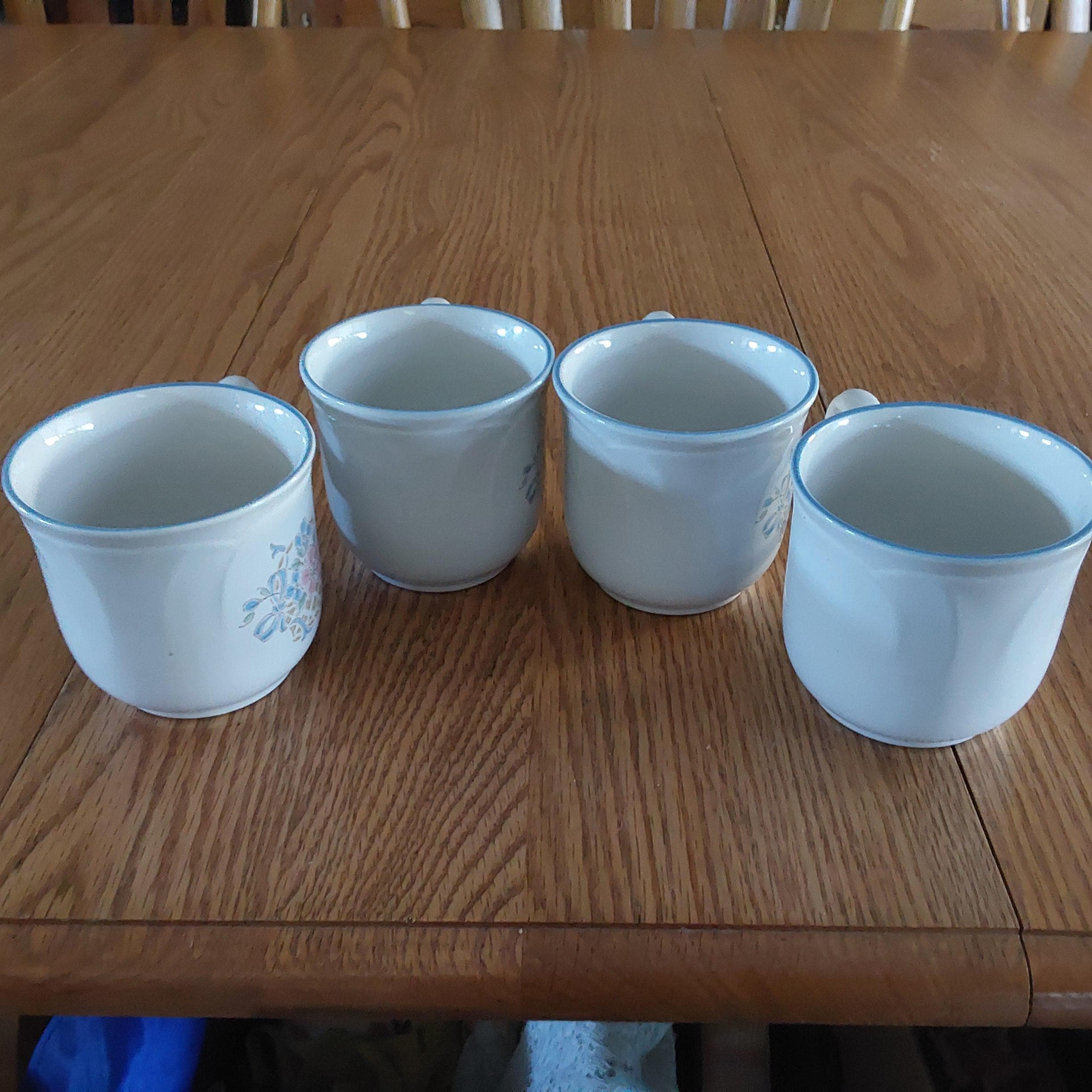 A Matching Set of 4 Johann Haviland 12 Oz Cream Colored Ceramic