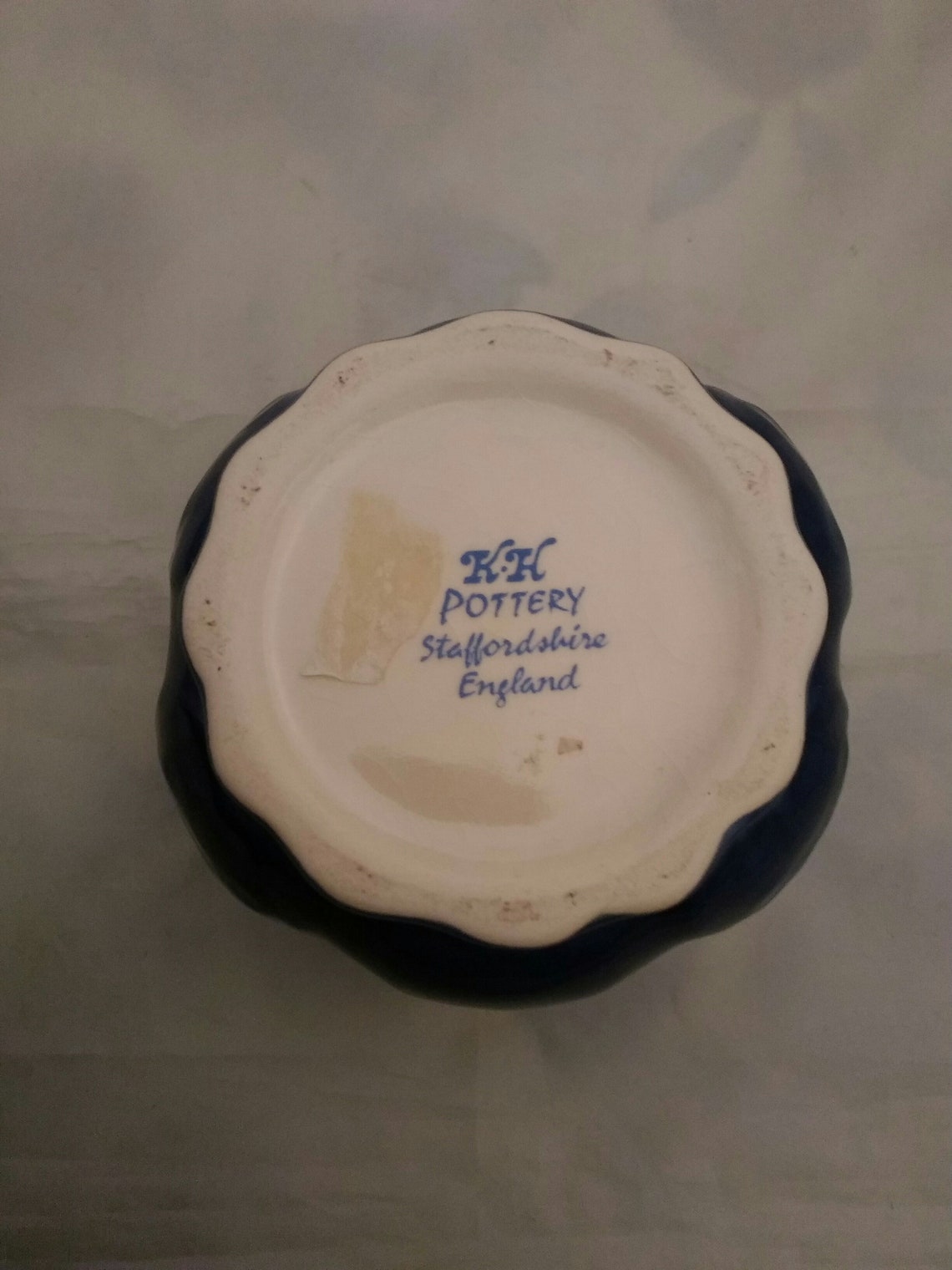 By K H Pottery Staffordshire England a Cobalt Blue Etsy