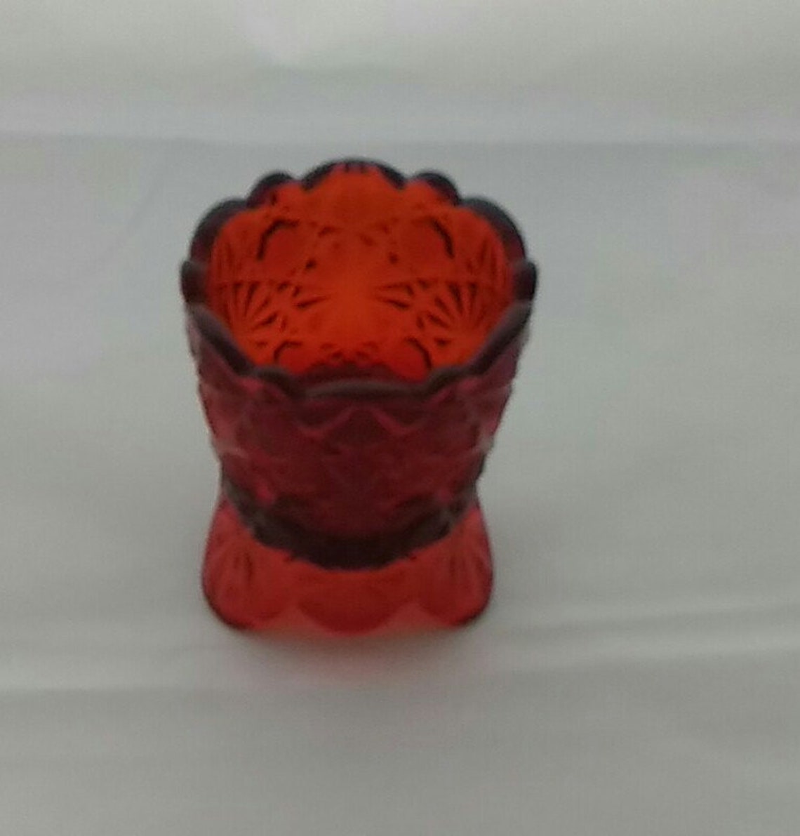 Both Are Red Boyd Glass Toothpick Holder. Misc 298 Etsy