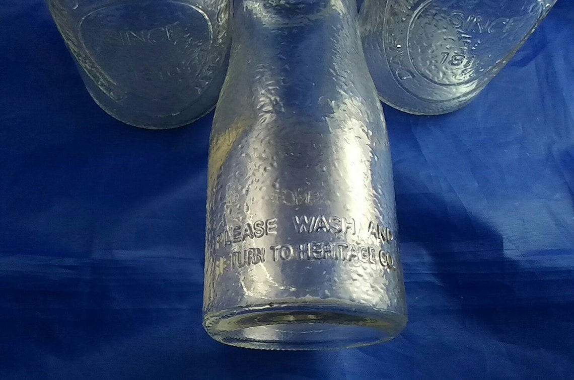 Set of 3 Matching Dairy Milk Bottles by Heritage Company. Misc Etsy
