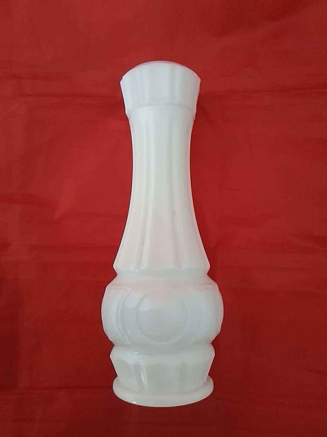 A 9 Inch White Milk Glass Bud Vase Attributed to a Wheaton Etsy
