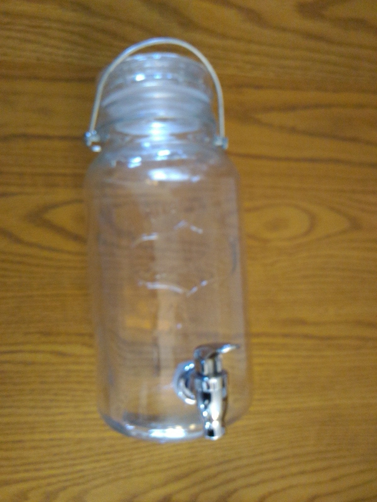Lancaster Glass 1-Gallon Beverage Dispenser - Mason Jar Style Container  12.5”