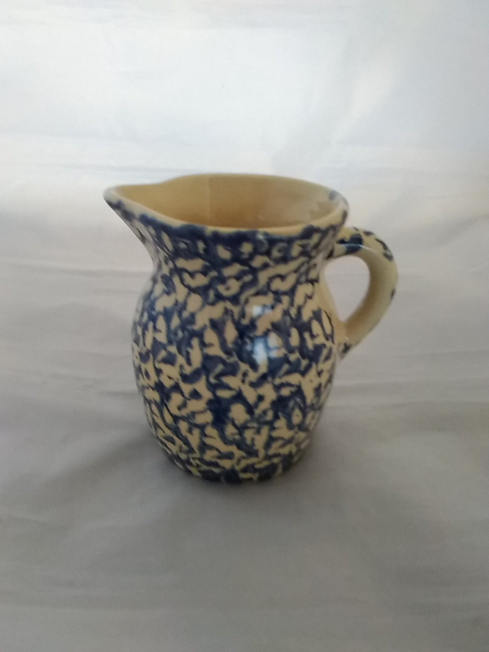Robinson Ransbottom Pottery 1 Pint Pitcher in Blue Sponge Etsy
