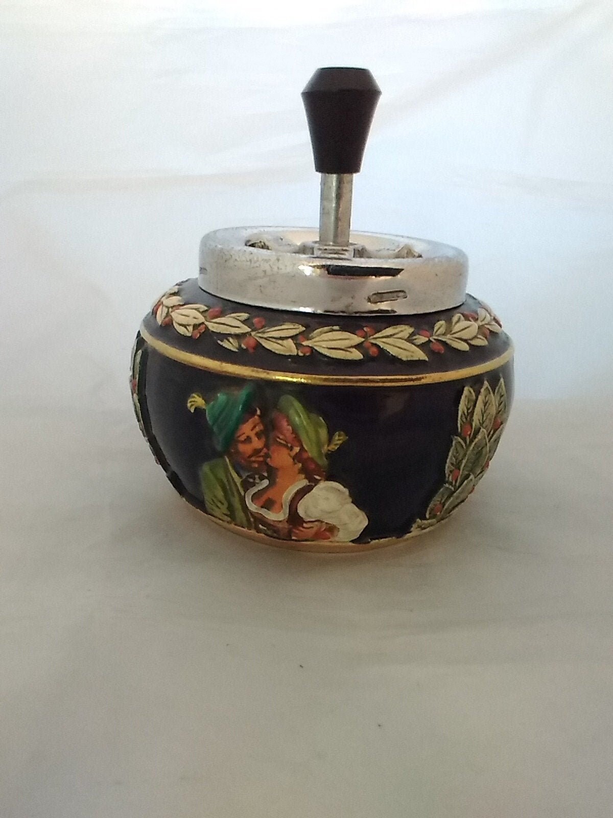 From Germany a ceramic spinning ashtray. Misc 628 Etsy