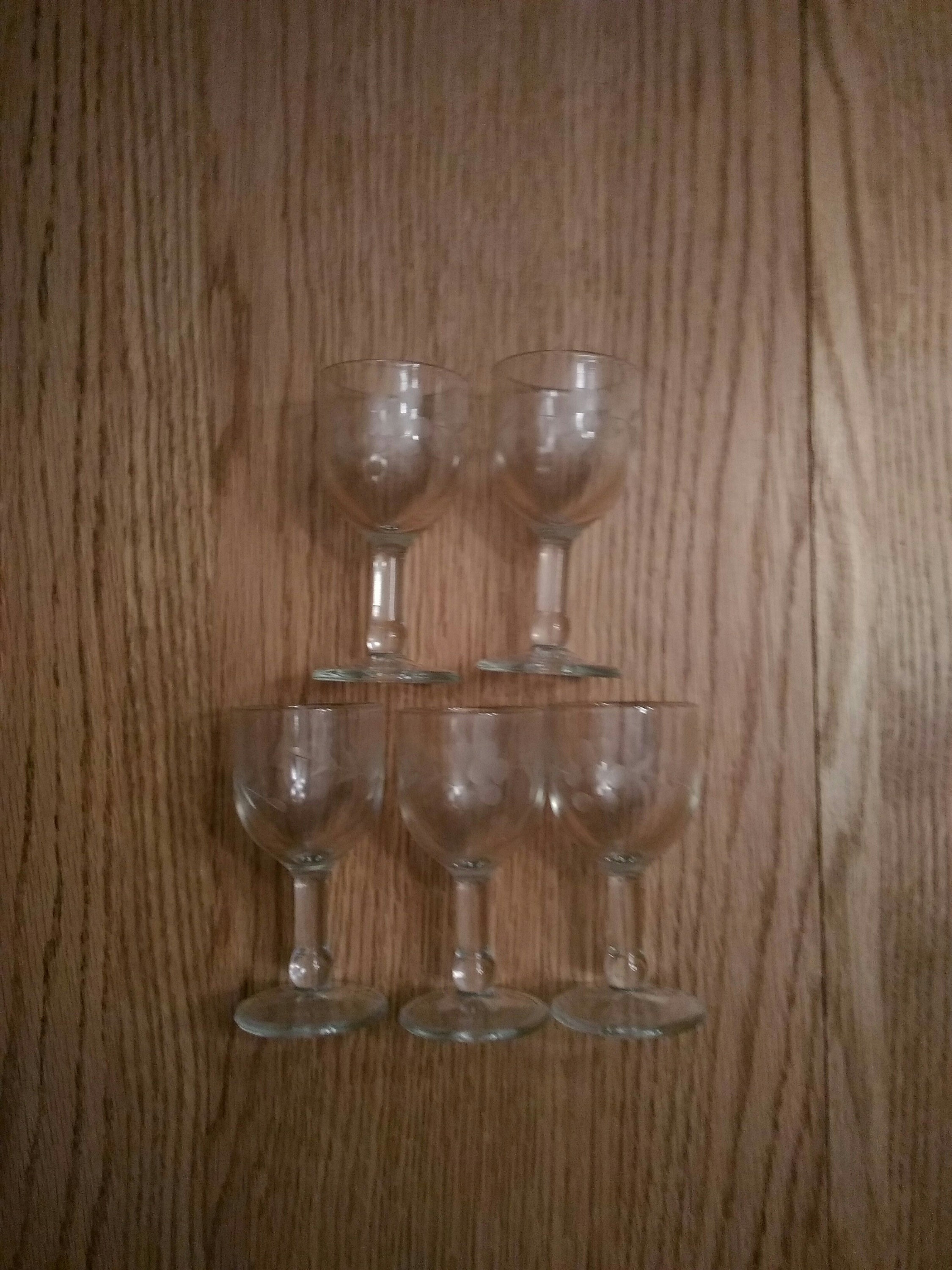 Vintage Westmoreland Clear English Hobnail 2oz Wine Glasses Set of 4