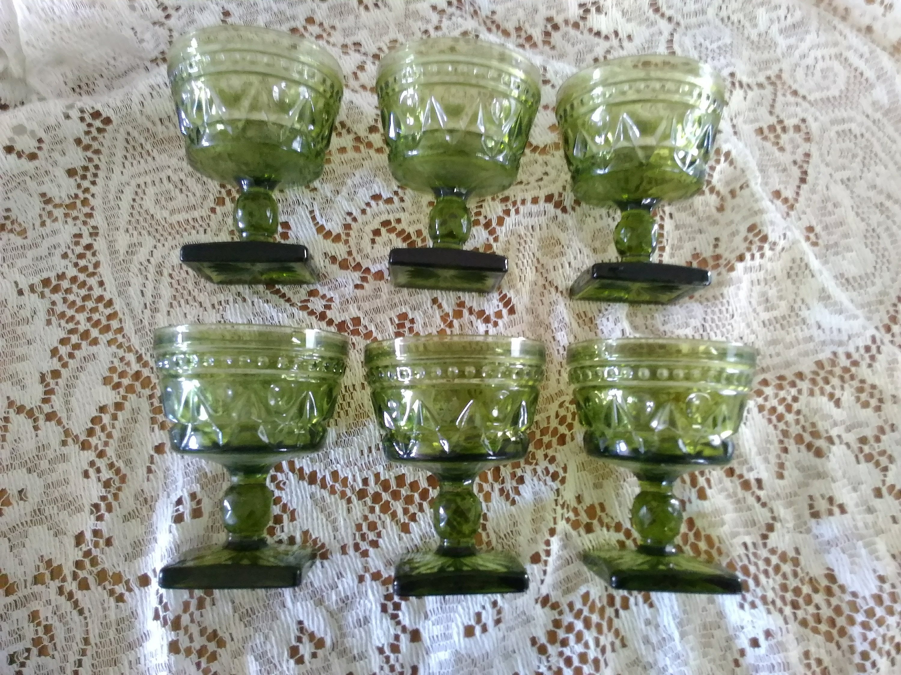 Set of 6 milk glass dessert cups by Anchor Hocking - Ruby Lane
