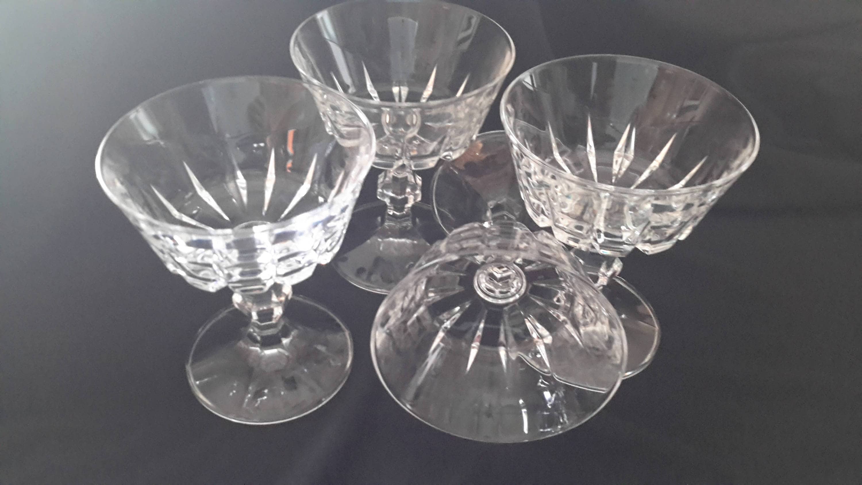 5 Arcoroc Like Clear Crystal Stemmed Dessert Dishes With Short Etsy UK
