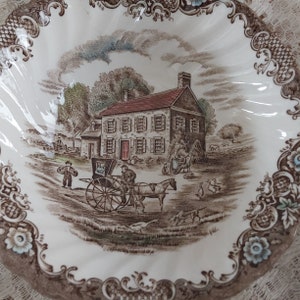 A set of 2 Heritage House that is a Pennsylvania Fieldhouse by Johnson Brothers, that are 6 wide swirled cereal or salad bowls. DWS 600 image 4
