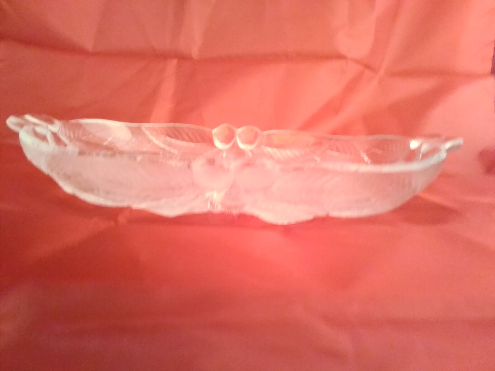 Mikasa Crystal Rectangular Divided Bountiful Cherries Frosted Etsy