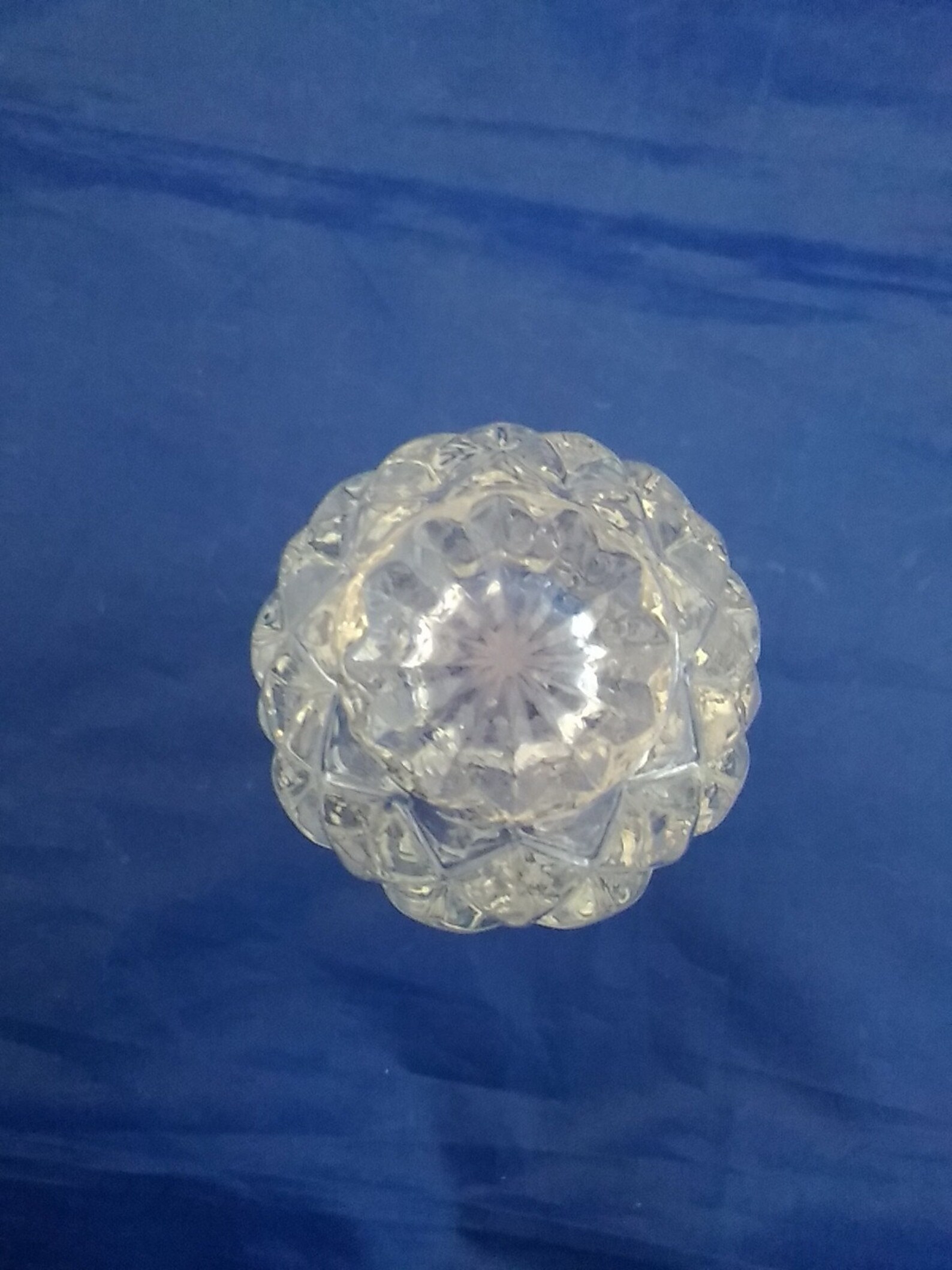 Clear Glass Toothpick Holder in a Fan and Diamond Pattern With Etsy