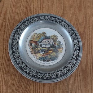 CURRIER & IVES SUMMERの絵皿　中古品 Currier Summer Plate - Etsy