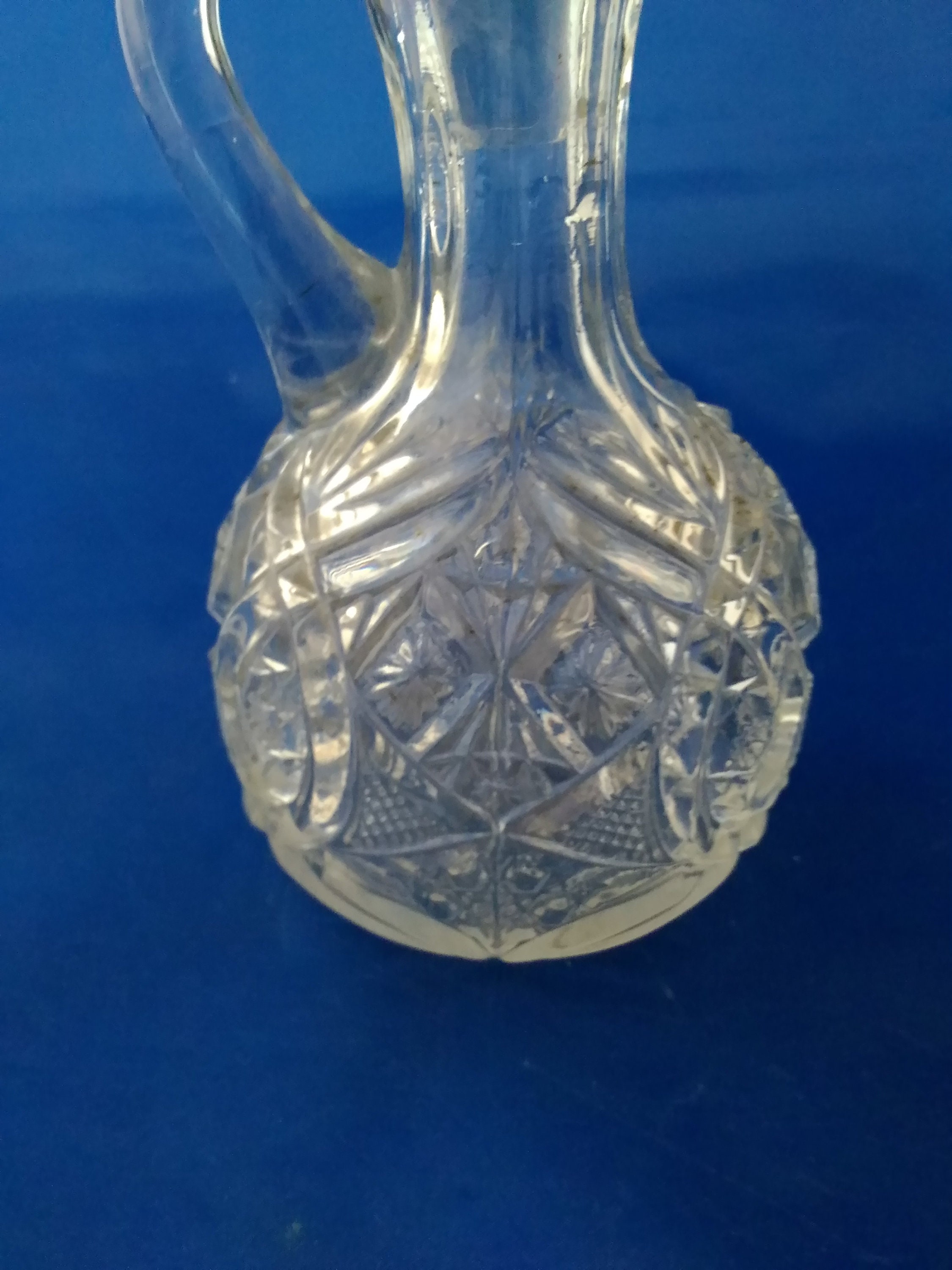 A Very Old Cut Glass Cruet With a Multi Faceted Stopper. Dish Etsy