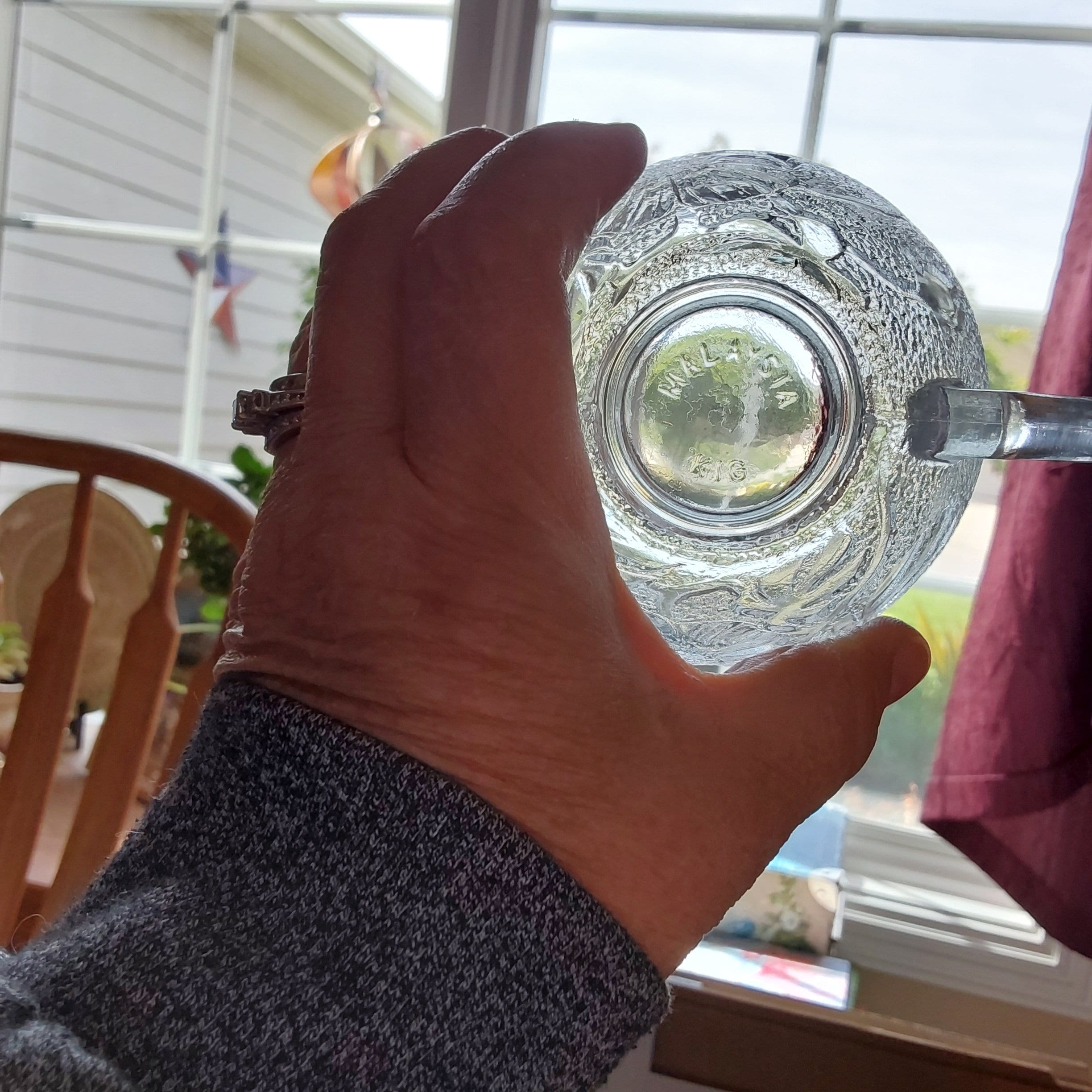 A Matching Set of 11-7 Oz Kig Malaysia Pressed Glass