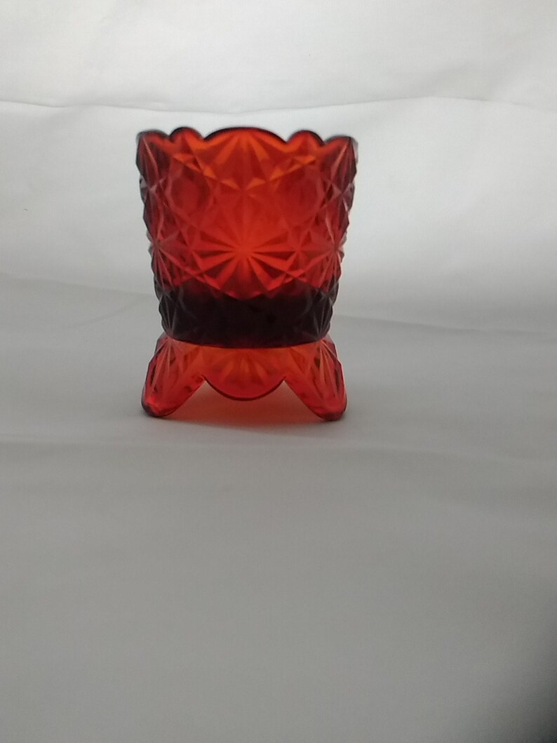 Both Are Red Boyd Glass Toothpick Holder. Misc 298 Etsy