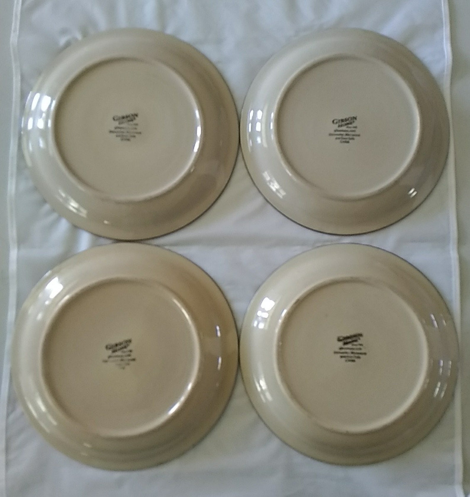 A Complete Set of 4 10.5 Gibson Dinner Plates in Their Etsy
