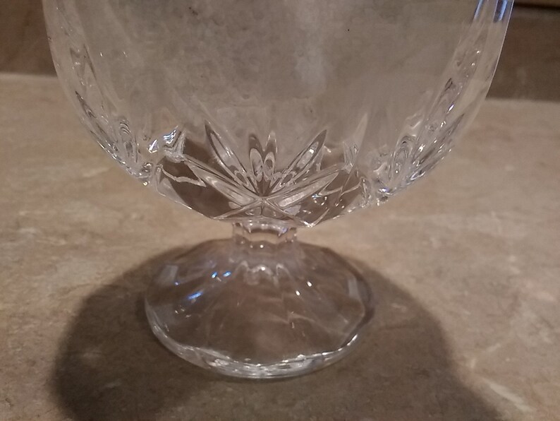 Clear crystal pedestal candy dish with the matching lid. Etsy