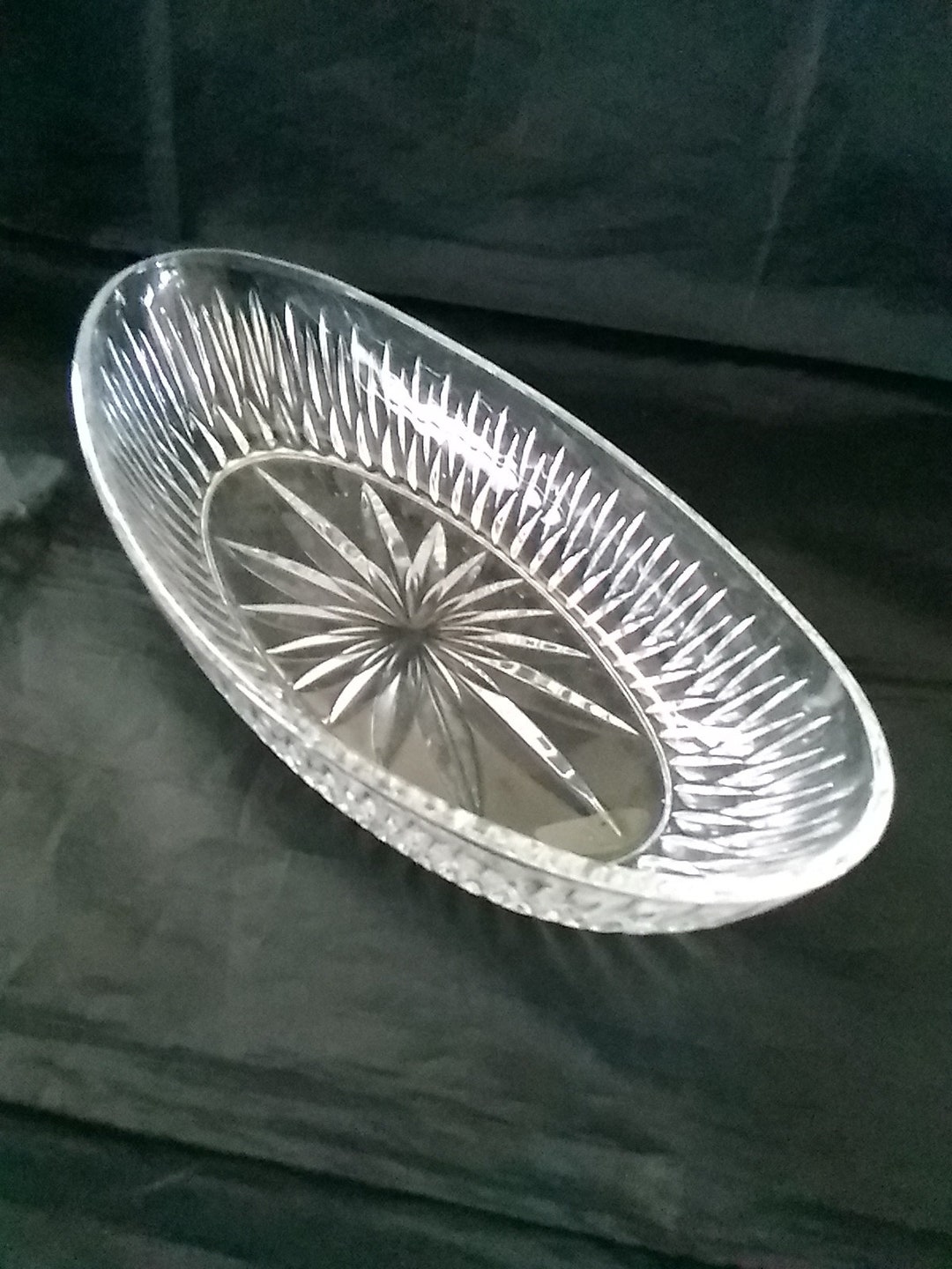 A Clear Oval 24 Lead Crystal Princess House Serving Bowl or Etsy