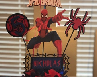 Spiderman Centerpiece Birthday Picks