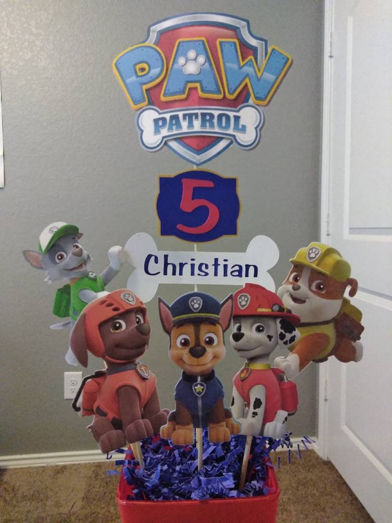 Paw Patrol Centerpiece Picks