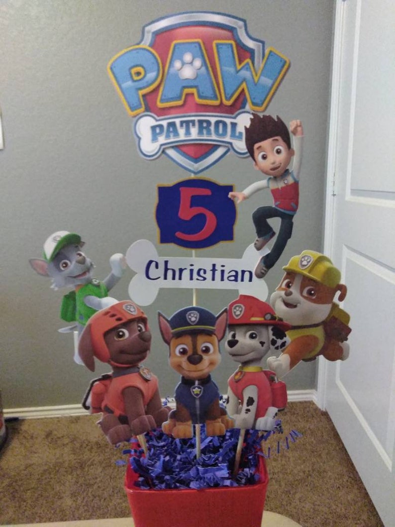 Paw Patrol Centerpiece Picks