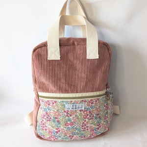 Mochila infantil de veludo personalizável