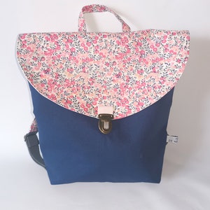 Sac à dos façon cartable liberty wiltshire idéal maternelle, crèche, personnalisable