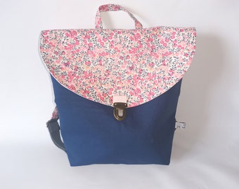 Sac à dos façon cartable liberty wiltshire idéal maternelle, crèche, personnalisable