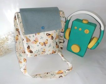 Pochette transport,étui trousse, sac besace rangement fabrique à histoires Lunii Taille XL personnalisable