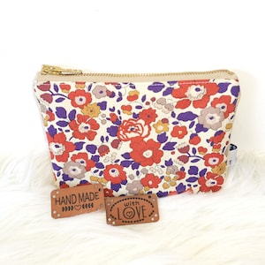 pochette plate zippée, portefeuille, fourre tout organiseur de sac liberty betsy autumn et simili cuir Active
