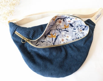 Boro Denim Crossbody Bag, Upcycled Denim Sling Bag, Recycled