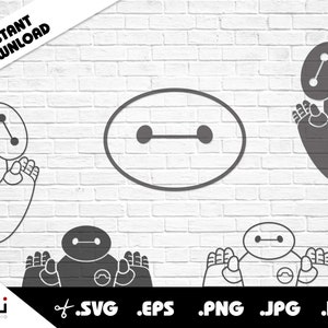 Baymax SVG Bundle für Cricut oder Silhouette Maschinen