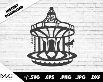 Carousel Merry go around SVG Decal For Cricut