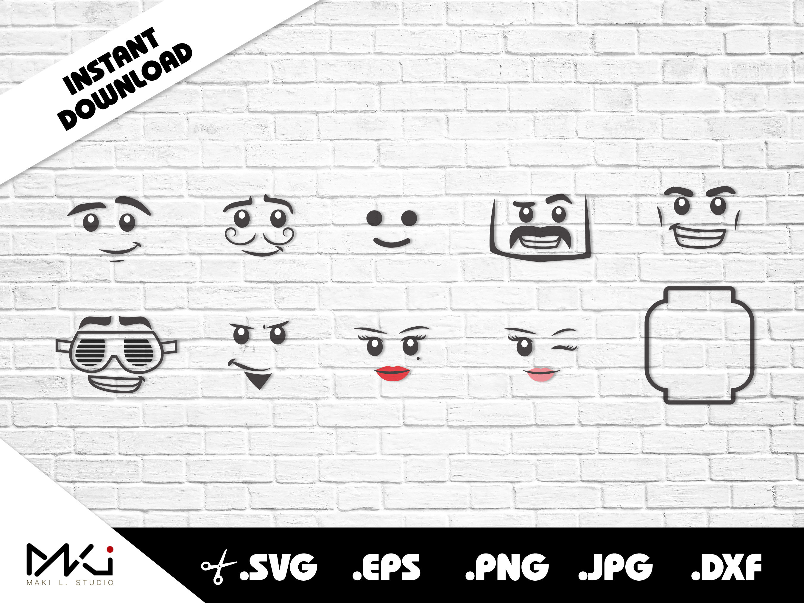 Lego Minifigure Head Template