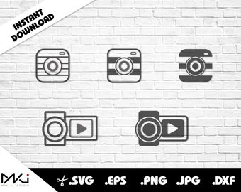 Polaroid Camera and Video Recorder SVG Cut files