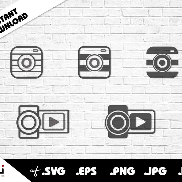 Polaroid Camera and Video Recorder SVG Cut files