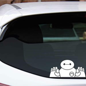 Bonita calcomanía de vinilo blanca de Baymax