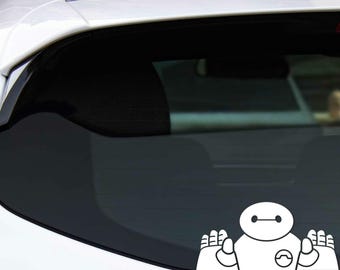 Cute Baymax White Vinyl Decal Sticker